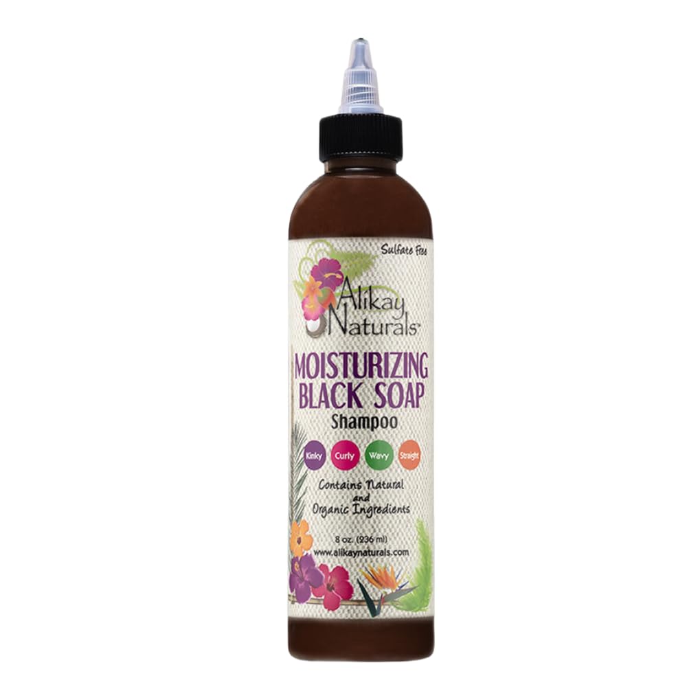 Amazon.com : Alikay Naturals Moist Black Soap Shampoo, 8 Ounce